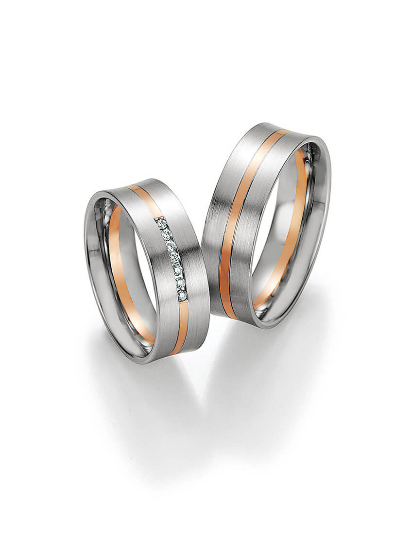 Trauringe Rose Weißgold ab 1.399,- € pro Paar