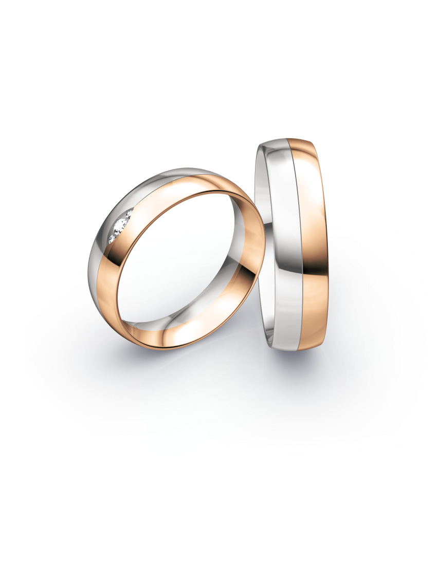 Rose Weißgold Trauring